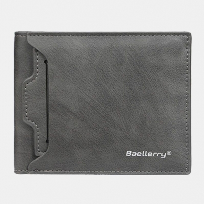 Baellerry Hombres Pu Cuero Ranura Para Múltiples Tarjetas Casual Thin Money Clip Portatarjetas Cartera