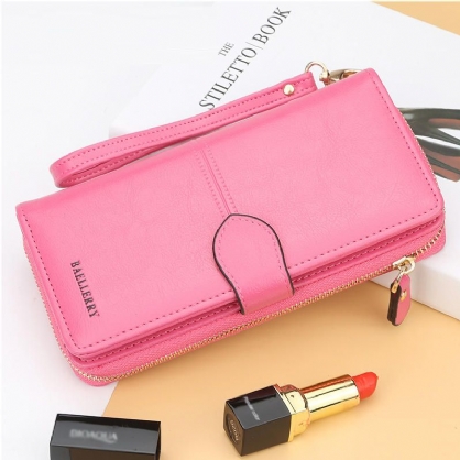 Bolso De Embrague Largo Multifuncional Cartera Con Cremallera De Gran Capacidad Portatarjetas Bolsa De Teléfono Para Mujeres