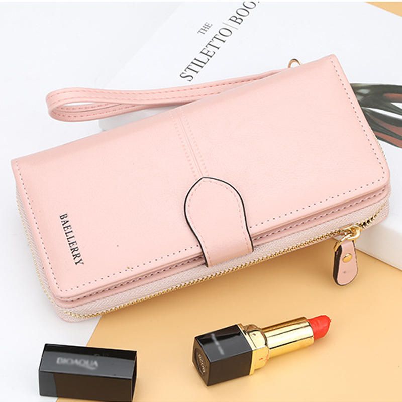 Bolso De Embrague Largo Multifuncional Cartera Con Cremallera De Gran Capacidad Portatarjetas Bolsa De Teléfono Para Mujeres