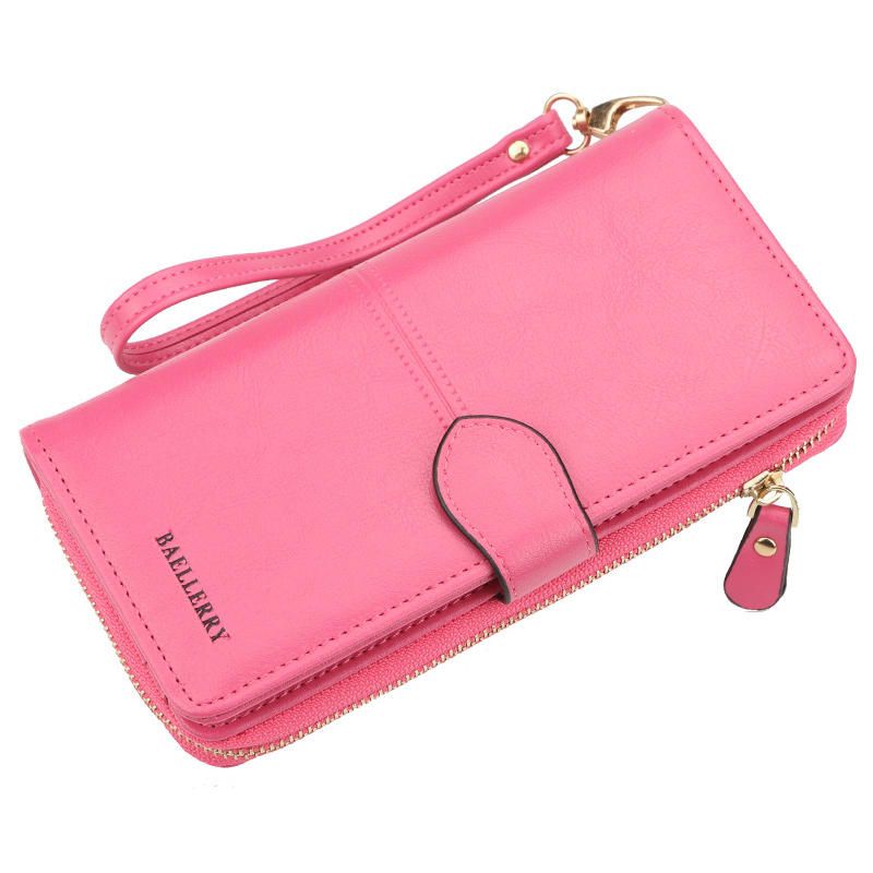 Bolso De Embrague Largo Multifuncional Cartera Con Cremallera De Gran Capacidad Portatarjetas Bolsa De Teléfono Para Mujeres