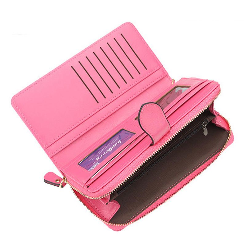 Bolso De Embrague Largo Multifuncional Cartera Con Cremallera De Gran Capacidad Portatarjetas Bolsa De Teléfono Para Mujeres