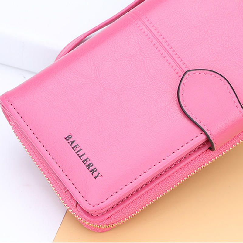 Bolso De Embrague Largo Multifuncional Cartera Con Cremallera De Gran Capacidad Portatarjetas Bolsa De Teléfono Para Mujeres