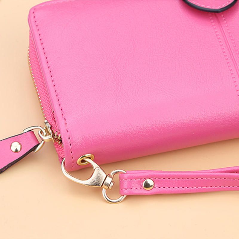 Bolso De Embrague Largo Multifuncional Cartera Con Cremallera De Gran Capacidad Portatarjetas Bolsa De Teléfono Para Mujeres