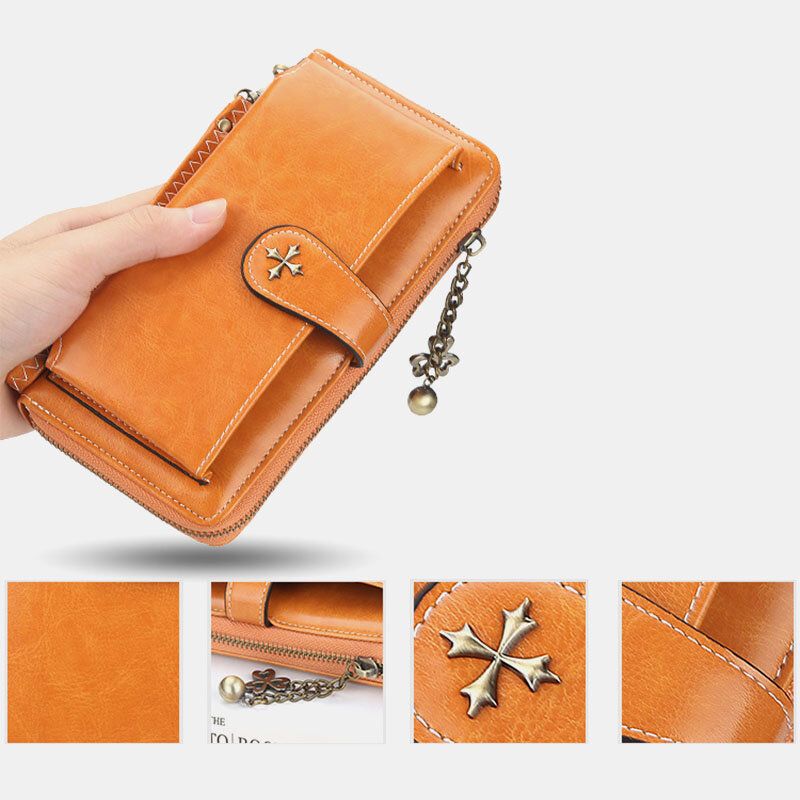 Bolso De Mano De Moda Para Mujer Bolso De Teléfono Cartera Con Cremallera