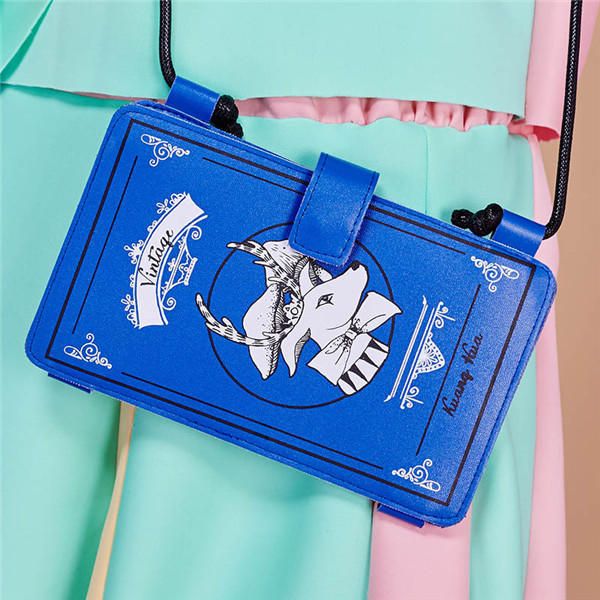 Bolsos De Hombro Con Castillo De Dibujos Animados Para Mujeres Billetera Larga Y Bonita Para Niñas Caja De Teléfono De 5.5 Pulgada Para Iphone Samsung Huawei