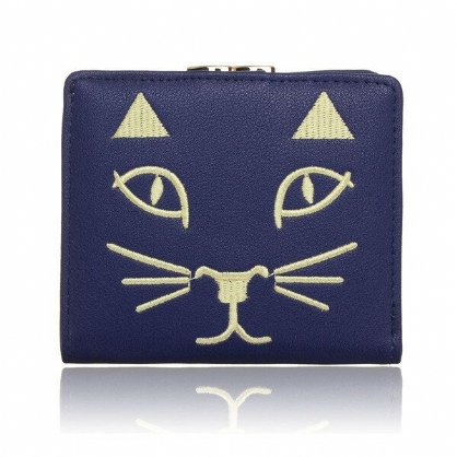 Cartera Corta Con Gato Lindo Para Mujer Monedero Con Cierre De Animal Encantador Para Mujer Tarjetero Bolsos Para Monedas