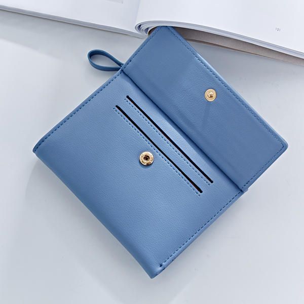 Cartera Corta Elegante De Piel Sintética Para Mujer