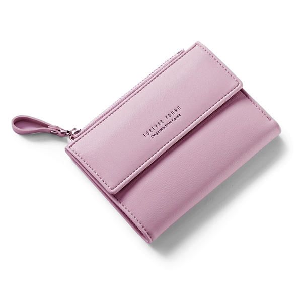 Cartera Corta Elegante De Piel Sintética Para Mujer