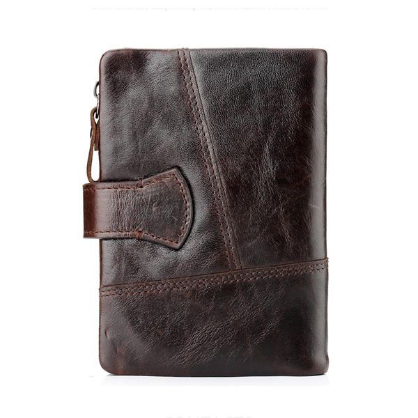 Cartera De Cuero Genuino Vintage Standstone Carteras De Hombre Monedero Masculino Monedero