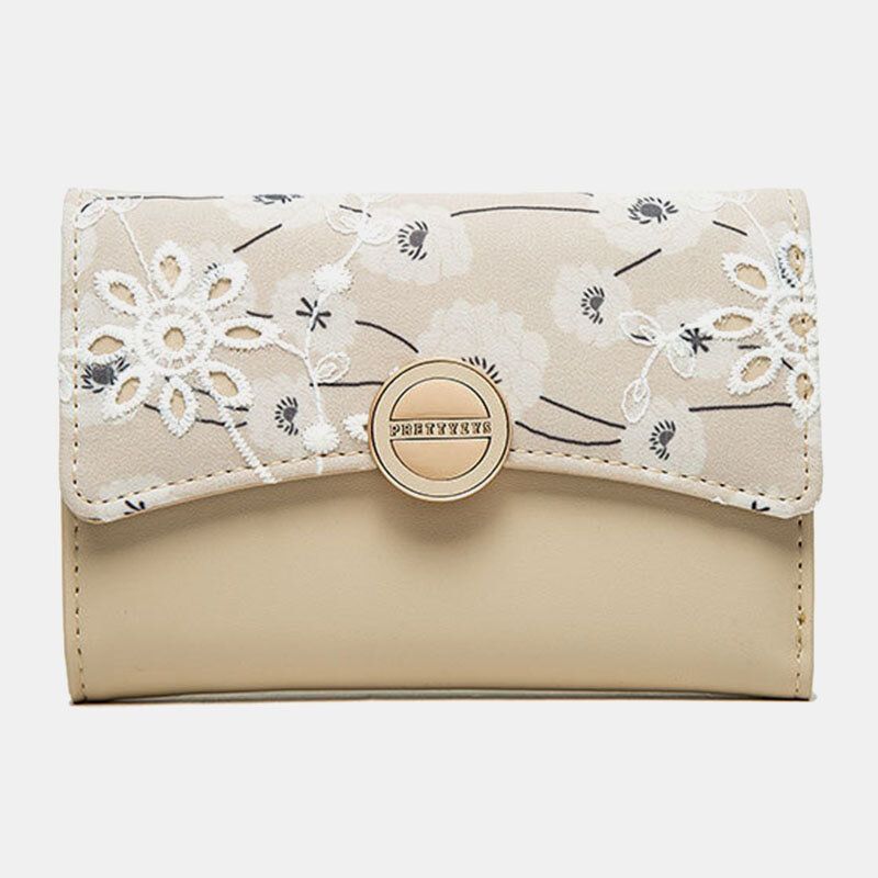 Cartera De Embrague De Monedero Con Ranuras Para Tarjetas Múltiples Con Estampado Floral De Piel Sintética Para Mujer