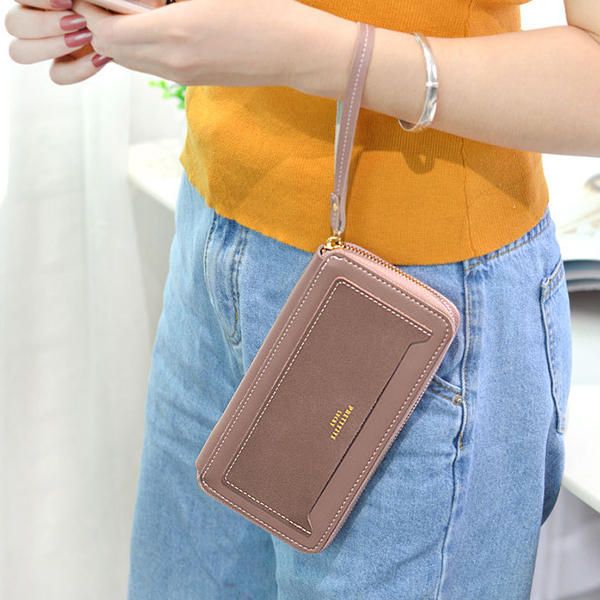 Cartera Multifunción De Piel Sintética Para Mujer Bolsa Para Teléfono De 6 Pulgadas