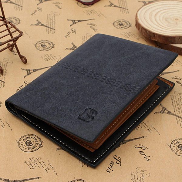 Cartera Vertical Para Hombre Monederos Masculinos Estuche Para Tarjetas De Identificación Suave