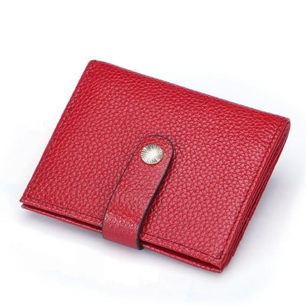 Carteras Cortas De Cerrojo Para Mujer Monedero De Cuero Genuino Tarjetero Monederos