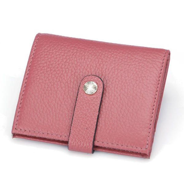 Carteras Cortas De Cerrojo Para Mujer Monedero De Cuero Genuino Tarjetero Monederos