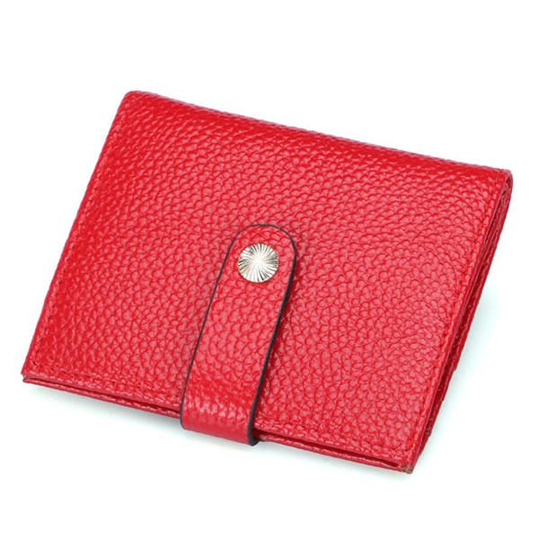 Carteras Cortas De Cerrojo Para Mujer Monedero De Cuero Genuino Tarjetero Monederos