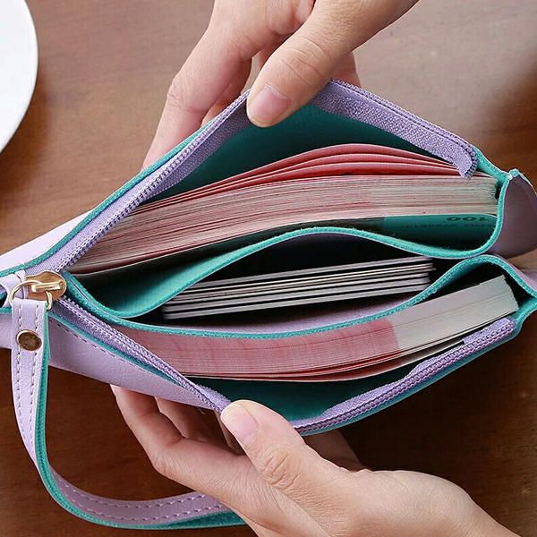 Carteras De Tarjetero Ultradelgadas Para Mujer Monedero Cartera De Pulsera