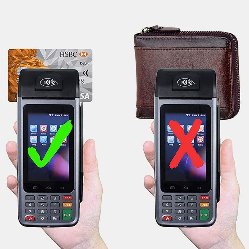 E Hombres Cuero Genuino Rfid Cremallera Antirrobo Negocios Retro Ranura Para Múltiples Tarjetas Cartera De Cuero Con Ranura Para Tarjetas