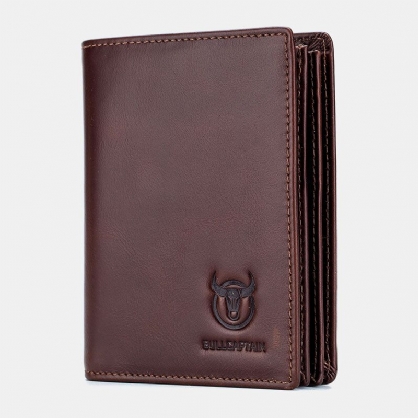 Hombres De Cuero Genuino Bifold Multi-card Slot Titular De La Tarjeta Monedero Monedero Monedero Con Clip