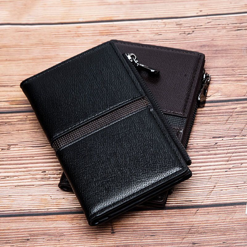 Hombres De Cuero De Imitación Retro Business Multi-slot Hand Carry Card Holder Monedero Cartera De Embrague