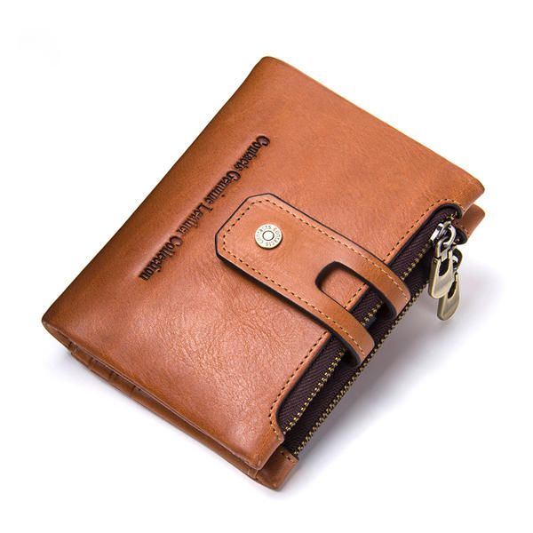 Hombres Mujeres Vintage Cartera De Cuero Genuino Tarjetero Monedero Bolsa