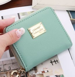 Mini Cartera Corta Para Mujer Tarjetero De Cuero Monedero Monedero Bolso De Mano