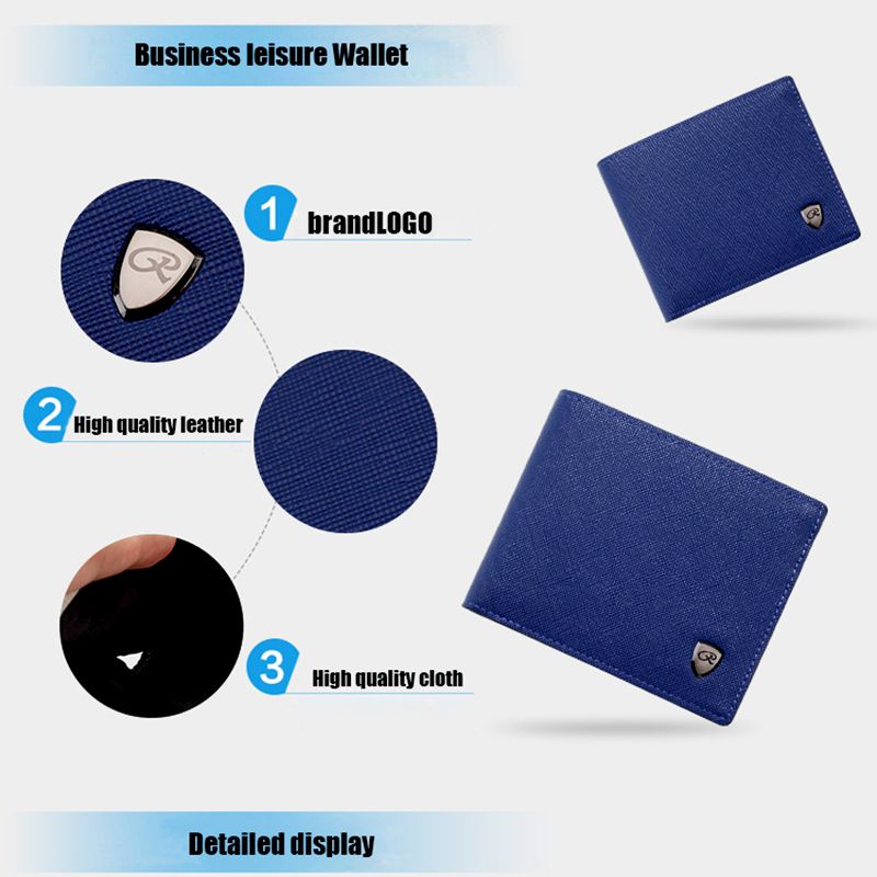 Moda Para Hombre Cartera Fina Simple Cartera De Bolsillo Con Cremallera Monedero Con Cremallera