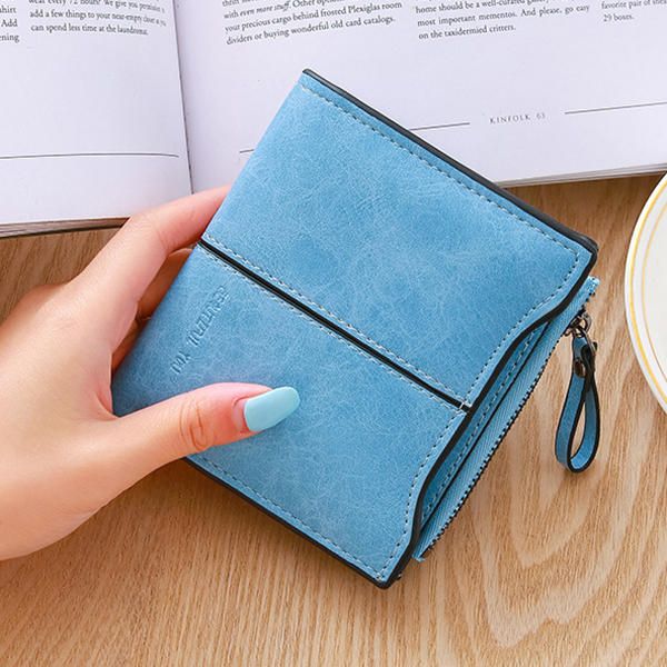 Monedero Corto Simple Retro Con Cambio De Personalidad Para Mujer