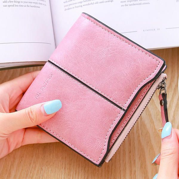 Monedero Corto Simple Retro Con Cambio De Personalidad Para Mujer