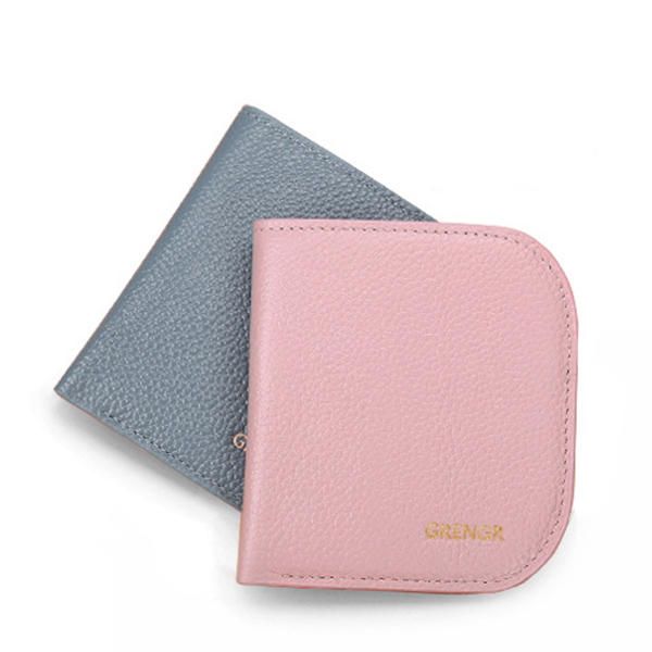 Monedero Lindo Mini Billetera De Cuero Genuino Para Mujer Con 6 Ranuras Para Tarjetas