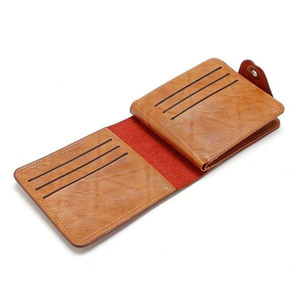 Monedero Portátil De Cuero Pu 9 Tarjeteros Billetera Para Mujeres Hombres Unisex