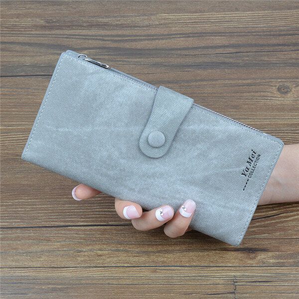 Mujeres Denim Long Wallet Hasp Purse 10 Tarjetero 5.5 Pulgada Bolsas De Teléfono Para Iphone Huawei