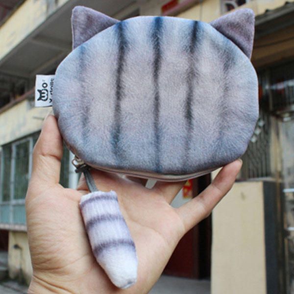 Mujeres Lindo Gato Billetera Monedero Moda Mini Bolso Monedero