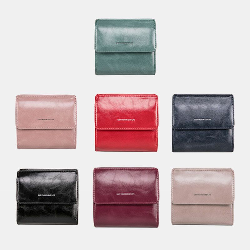 Mujeres Retro Mni Bifold Bifold Multi-card Slot Tarjetero Cartera