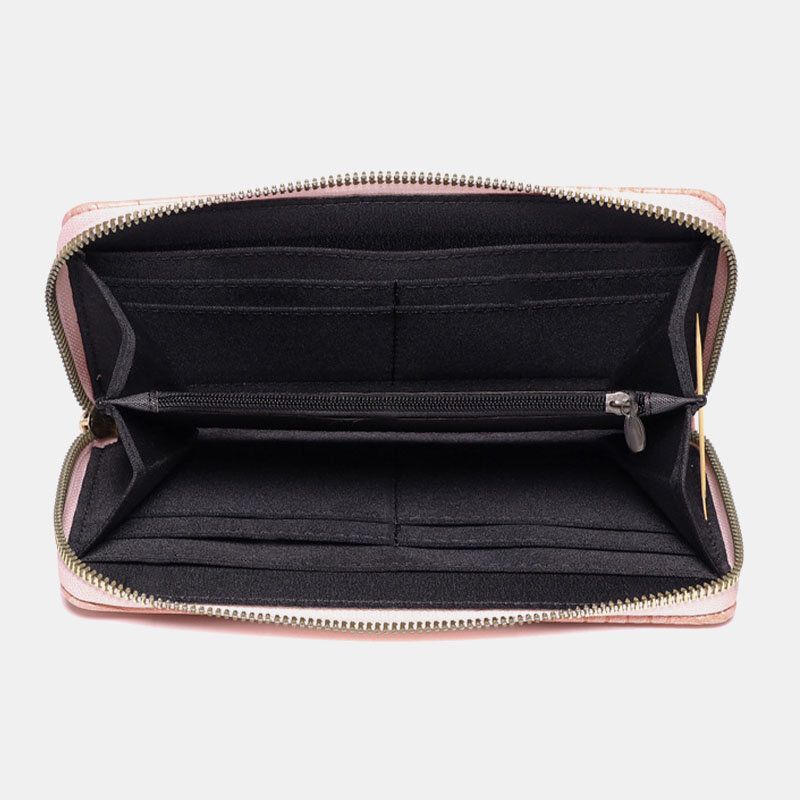 Patrón De Cocodrilo De Cuero De Imitación Para Mujer Casual Multi-ranura 6.3 Pulgadas Bolsa De Teléfono Cartera De Embrague Cartera