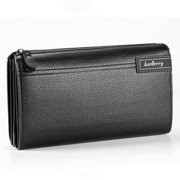 Pu Business Casual Zipper Clutch Bag 4 Cash Pockets Billetera Para Hombres