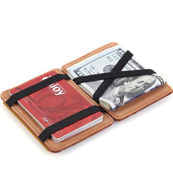 Pu Money Card Clip Magic Wallet Casual Embrague Bus Card Bag