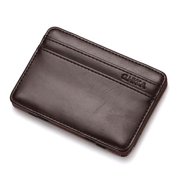 Pu Money Card Clip Magic Wallet Casual Embrague Bus Card Bag