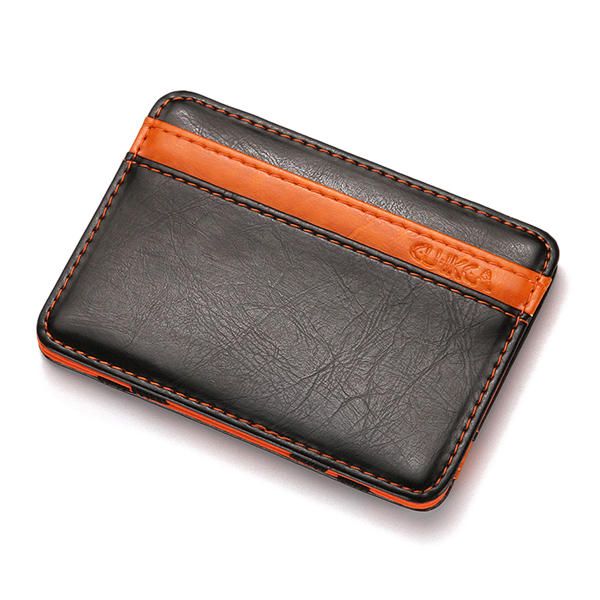 Pu Money Card Clip Magic Wallet Casual Embrague Bus Card Bag