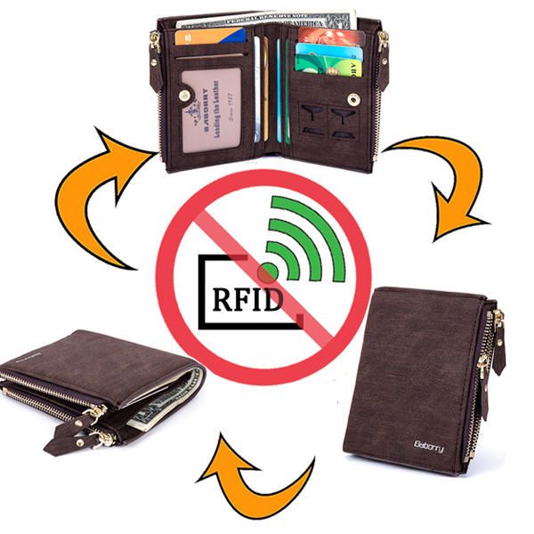 Rfid Bloqueo Billetera Segura Bolsa Protectora Para Monedas