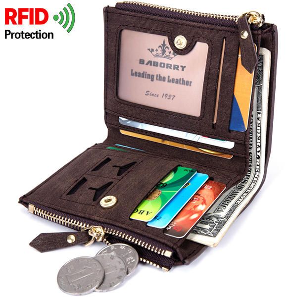 Rfid Bloqueo Billetera Segura Bolsa Protectora Para Monedas