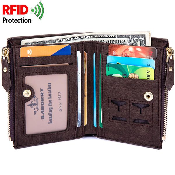 Rfid Bloqueo Billetera Segura Bolsa Protectora Para Monedas