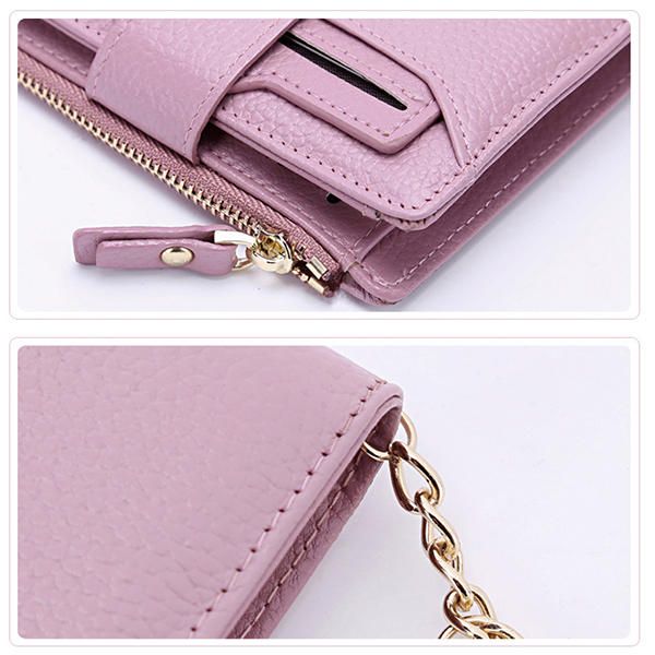 Tassel Leather Genuine Multi Slot Small Wallet Tarjetero Monedero Para Mujer