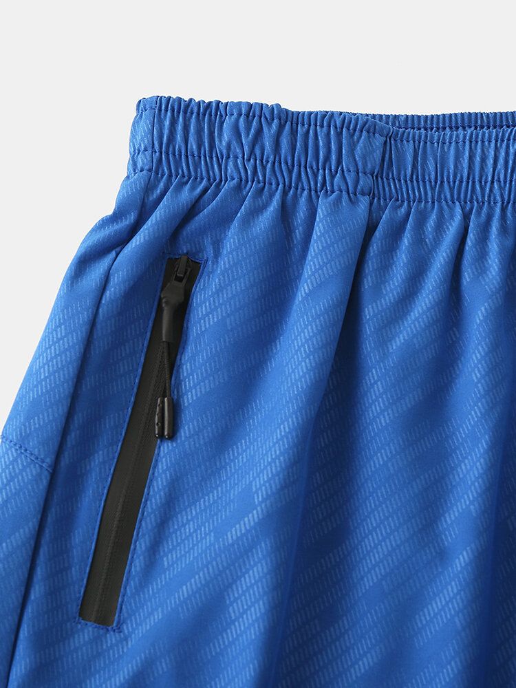 Hombre Sport Qucik Drying Bicycle Pantalones Cortos Casuales Con Cremallera De Cintura Elástica Transpirable