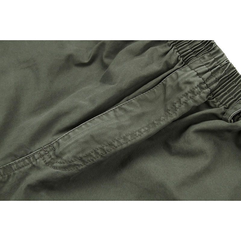 Pantalones Cargo De Longitud De Pantorrilla De Ocio De Color Puro Para Hombre De Gran Tamaño