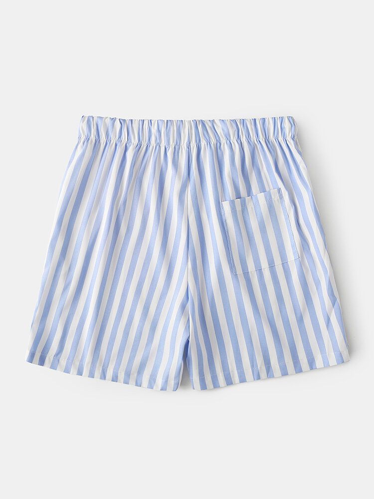 Pantalones Cortos A Rayas Casuales Ligeros Para Hombre Bañadores Con Cordón Pantalones Cortos Transpirables De Verano