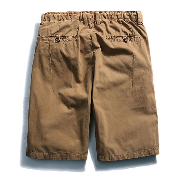 Pantalones Cortos De Carga De Algodón 100% Para Hombre De Verano Pantalones Cortos De Playa De Ocio De Color Puro De Moda Pantalones