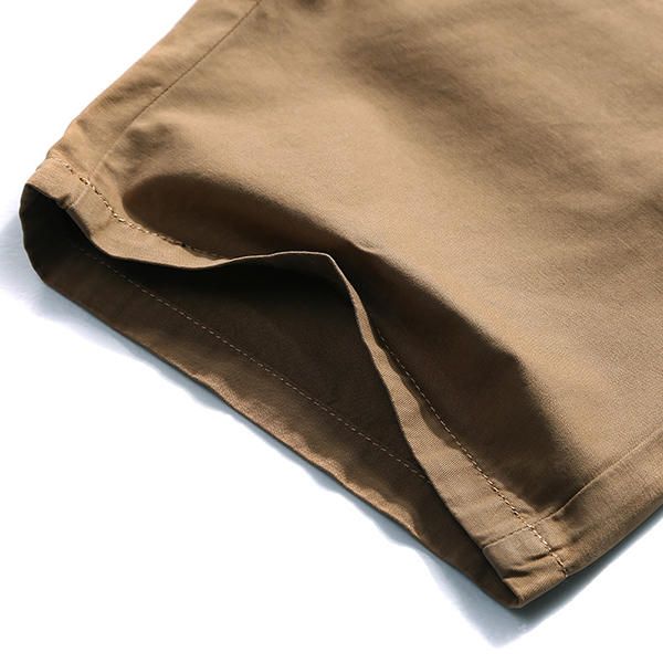 Pantalones Cortos De Carga De Algodón 100% Para Hombre De Verano Pantalones Cortos De Playa De Ocio De Color Puro De Moda Pantalones