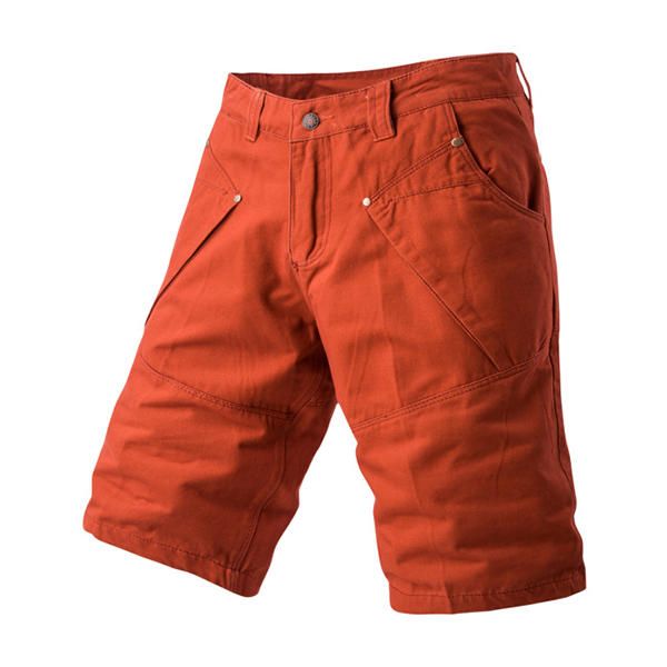 Pantalones Cortos De Carga Casuales Para Hombre De Verano Pantalones De Color Puro Con Múltiples Bolsillos