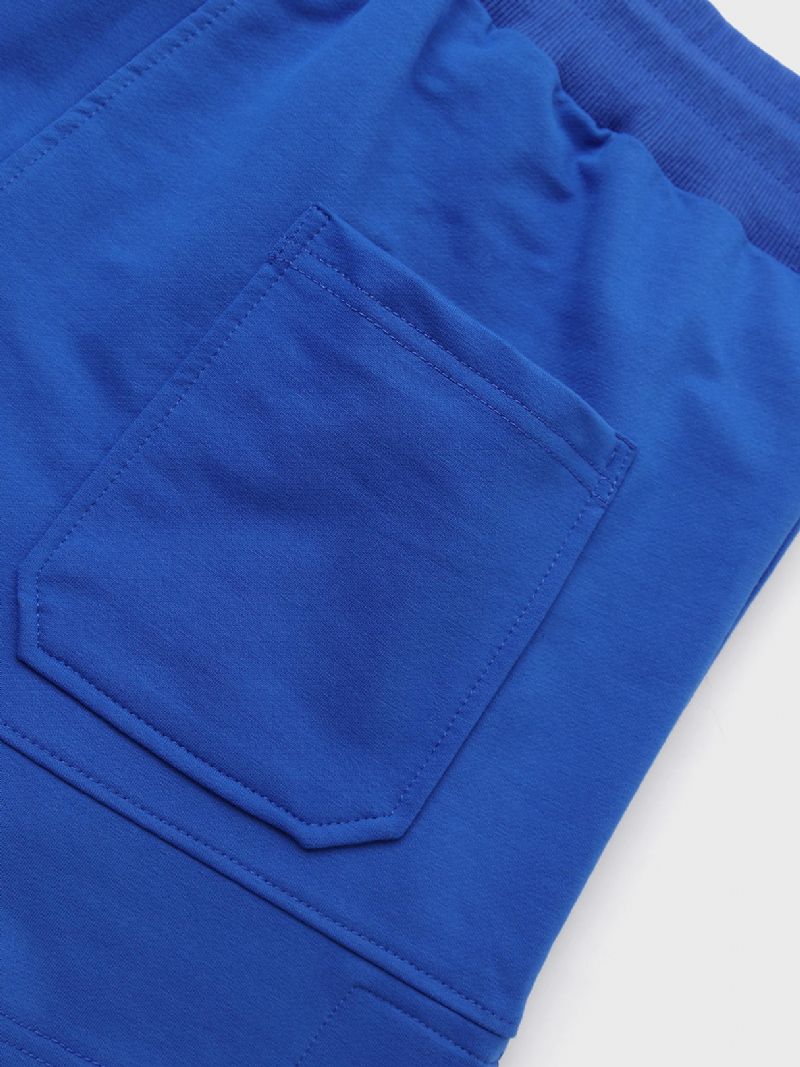 Pantalones Cortos Casuales De Color Sólido Con Cordón De Ajuste Delgado Para Bicicleta Deportiva Para Hombre