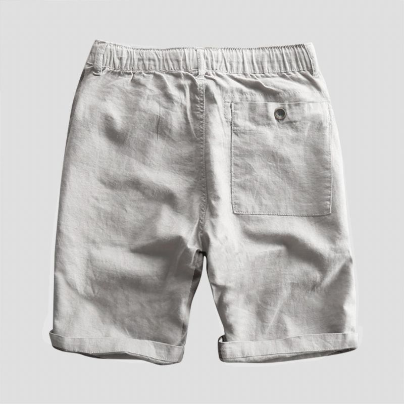 Pantalones Cortos Casuales Con Cordón 100% Algodón De Dos Lados Para Hombre